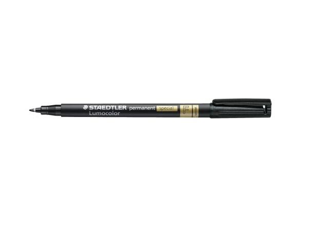 Merkepenn LUMOCOLOR spesial F 0,6mm sort 